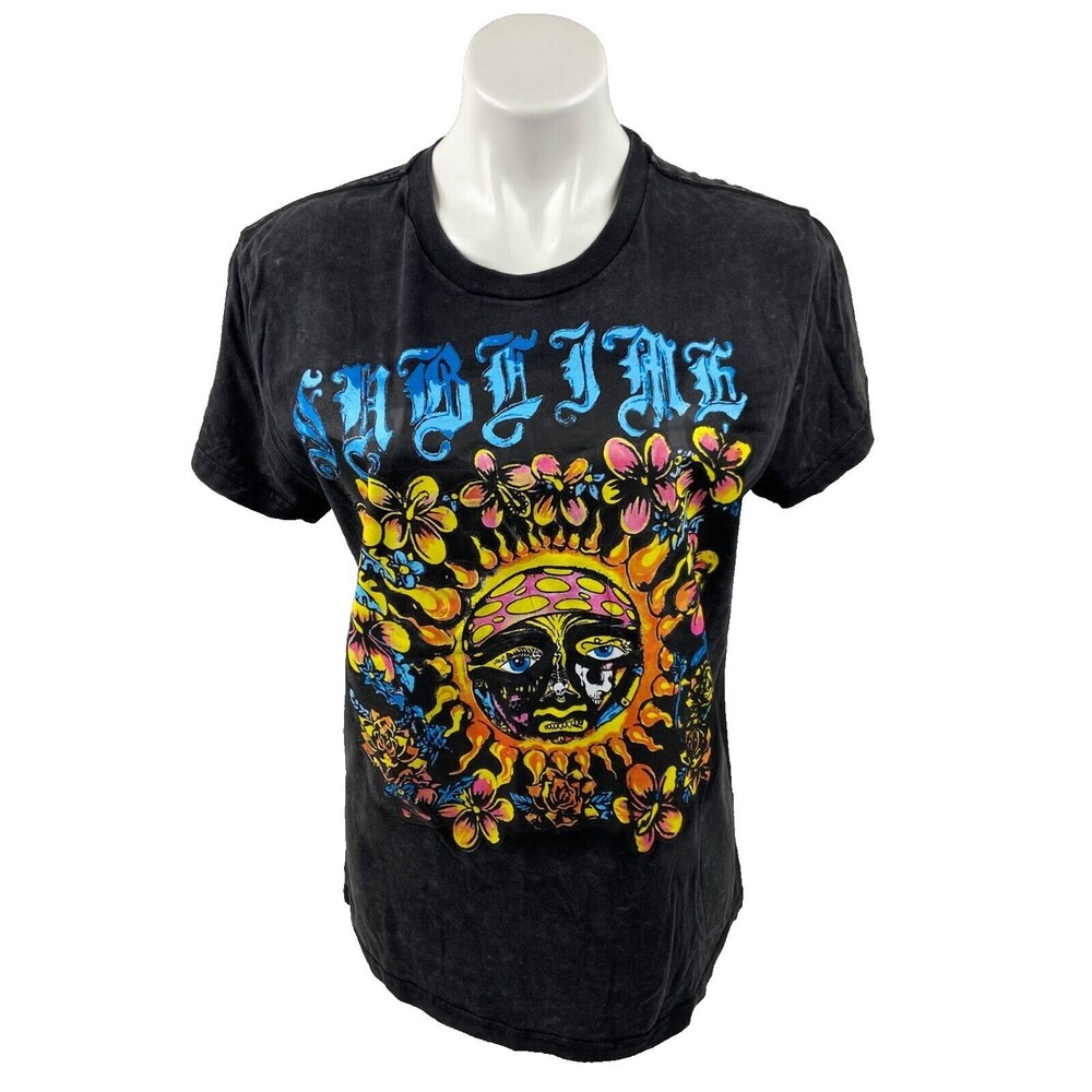 Sublime Unisex Small T Shirt Graphic Faded Black Ska Punk Reggae Rock
